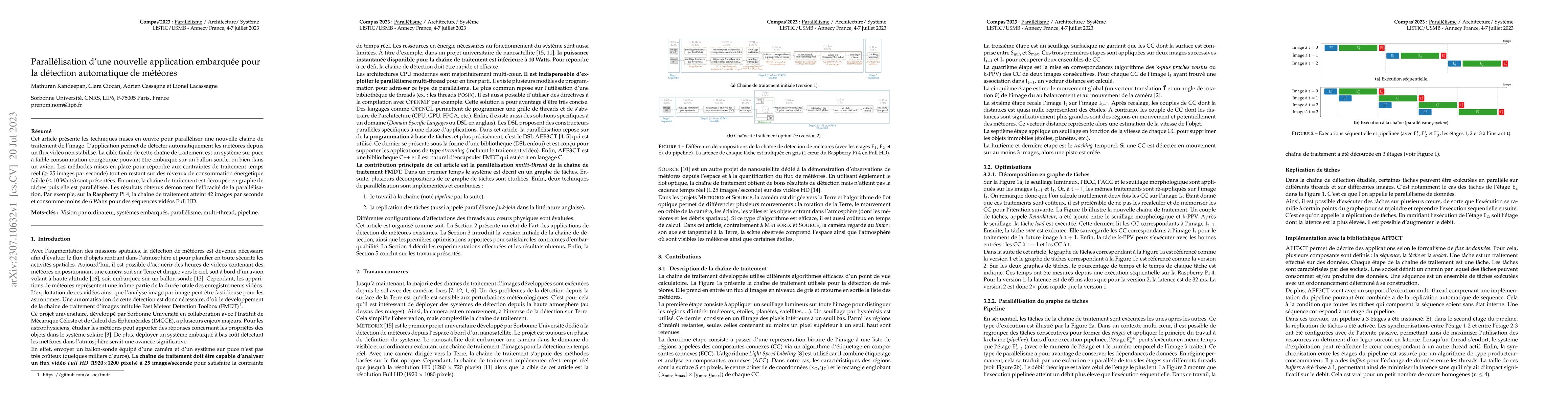 Thumbnail for Parallelization of a new embedded application for automatic meteor
  detection