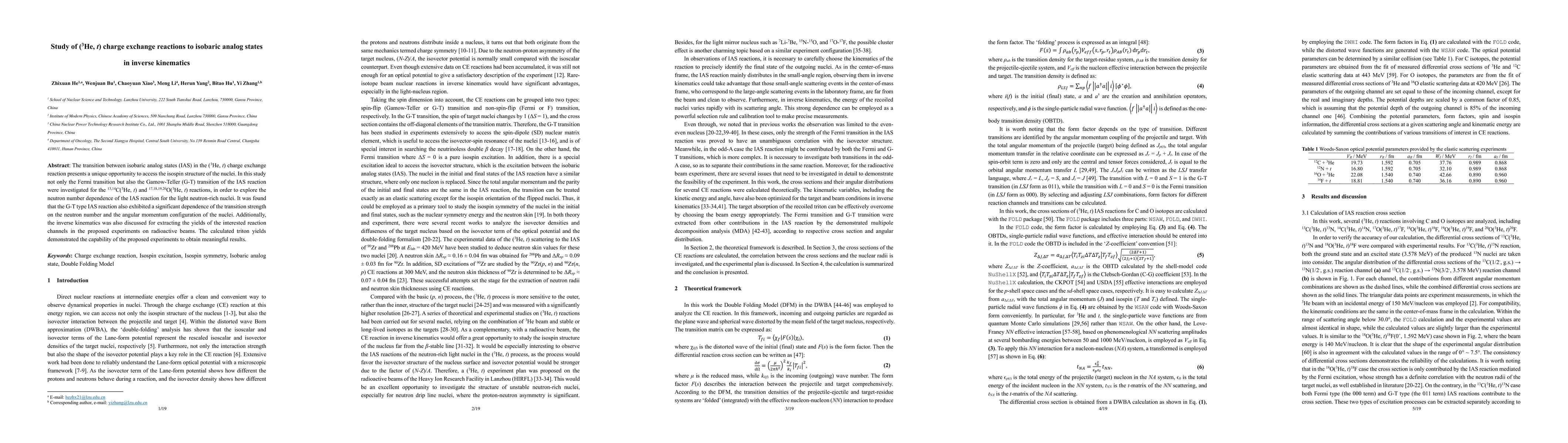 Thumbnail for Study of (3He, t) charge exchange reactions to isobaric analog states in
  inverse kinematics