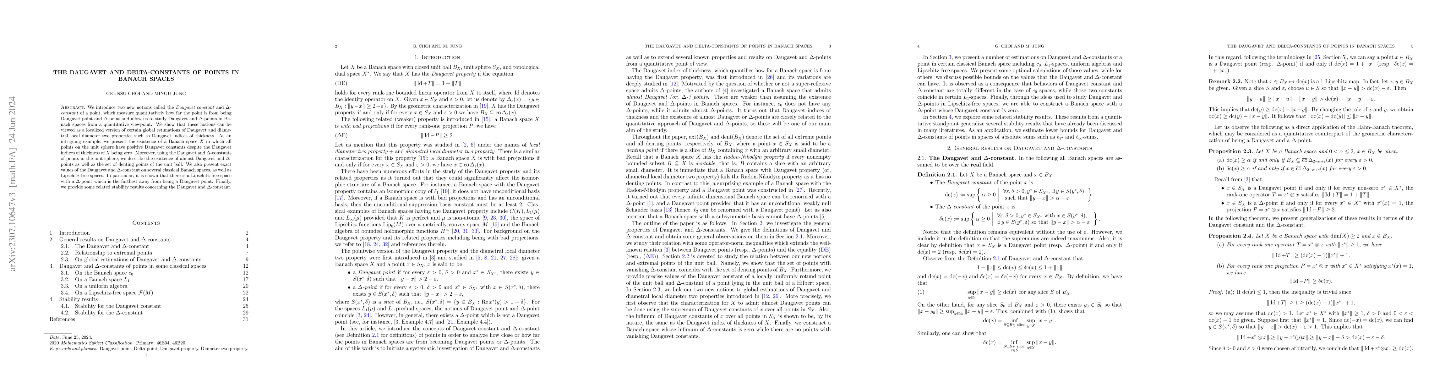 Thumbnail for The Daugavet and Delta-constants of points in Banach spaces