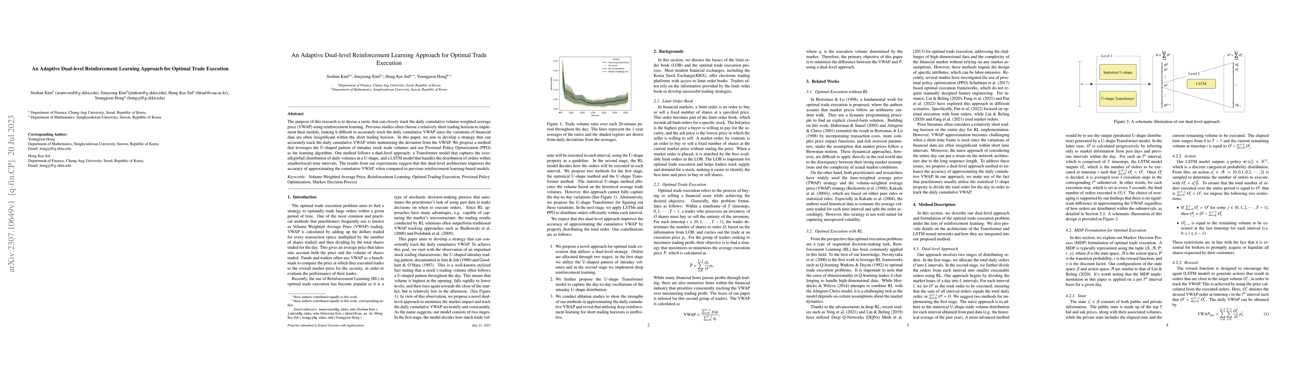 Thumbnail for An Adaptive Dual-level Reinforcement Learning Approach for Optimal Trade
  Execution