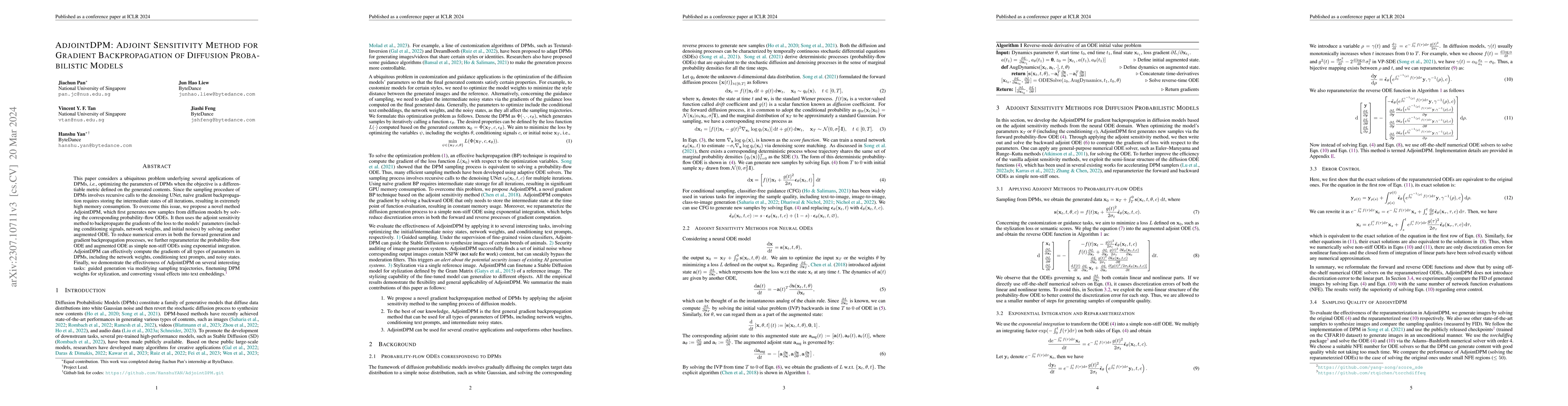 Thumbnail for AdjointDPM: Adjoint Sensitivity Method for Gradient Backpropagation of
  Diffusion Probabilistic Models