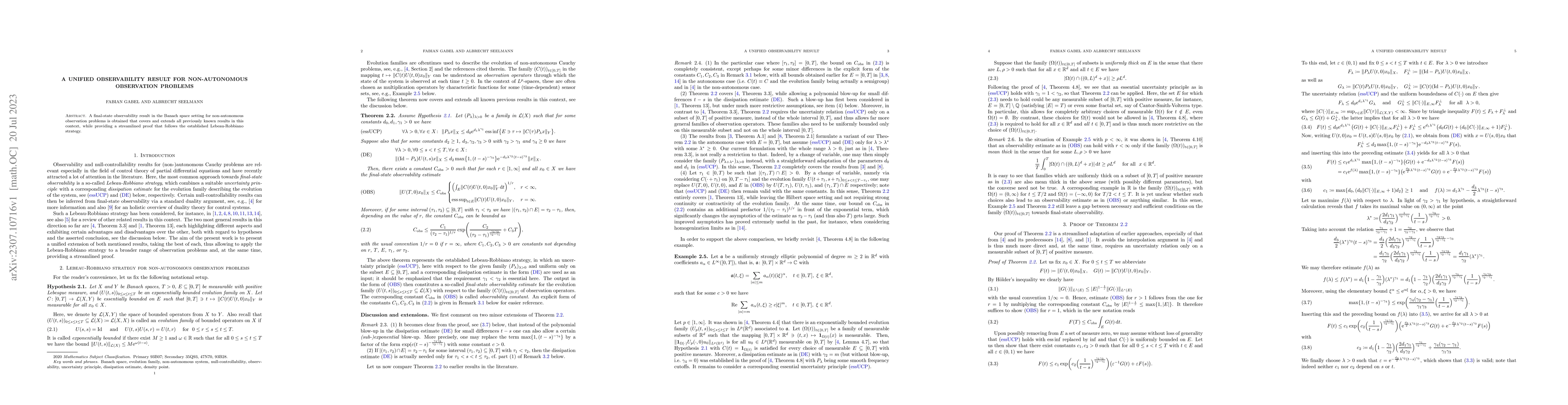 Thumbnail for A unified observability result for non-autonomous observation problems