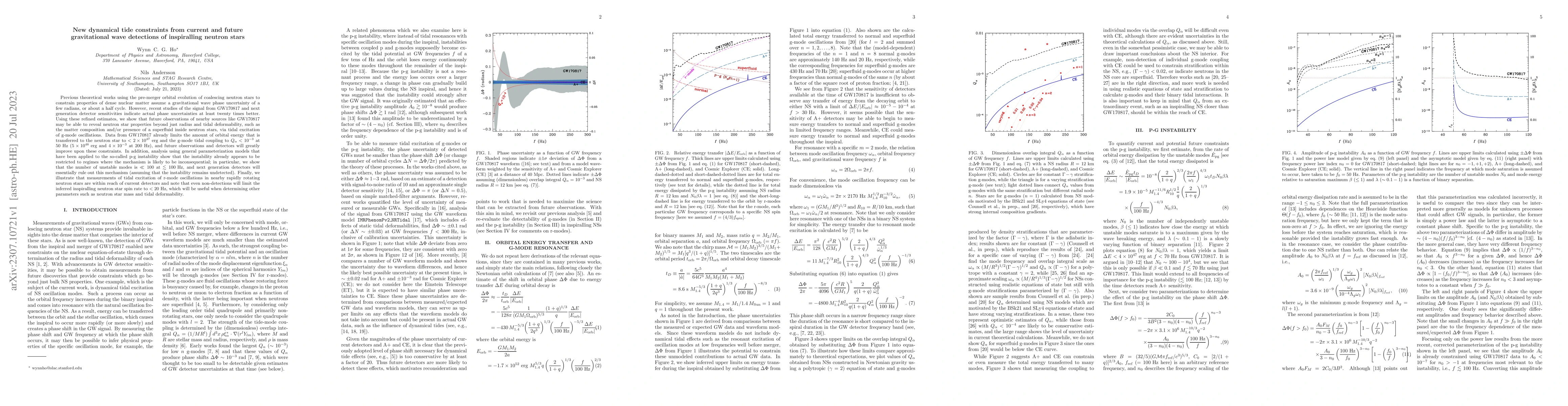 Thumbnail for New dynamical tide constraints from current and future gravitational
  wave detections of inspiralling neutron stars