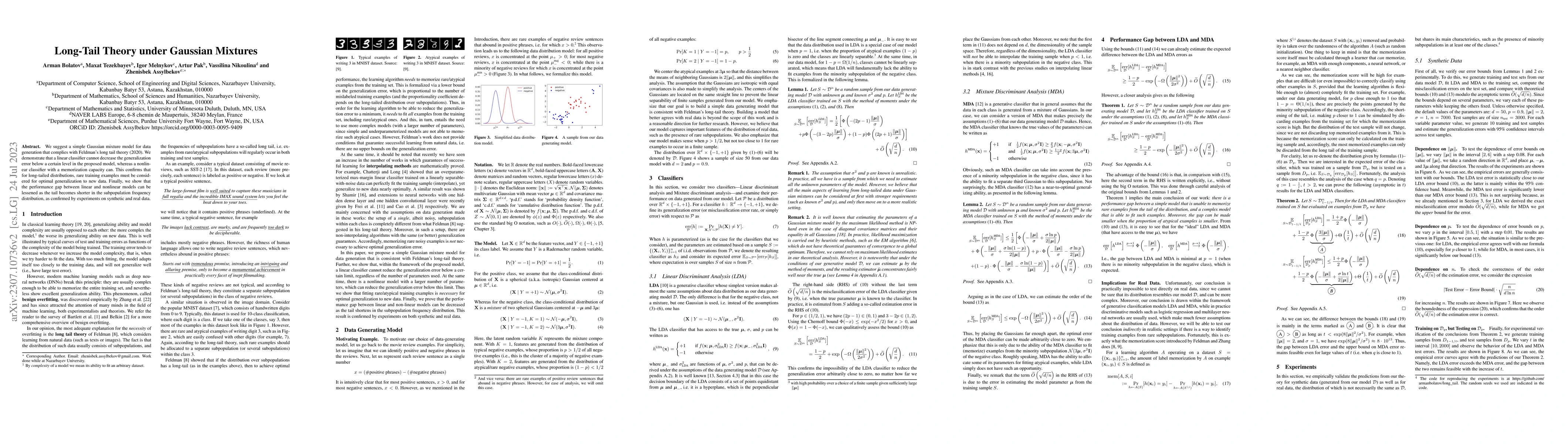 Thumbnail for Long-Tail Theory under Gaussian Mixtures