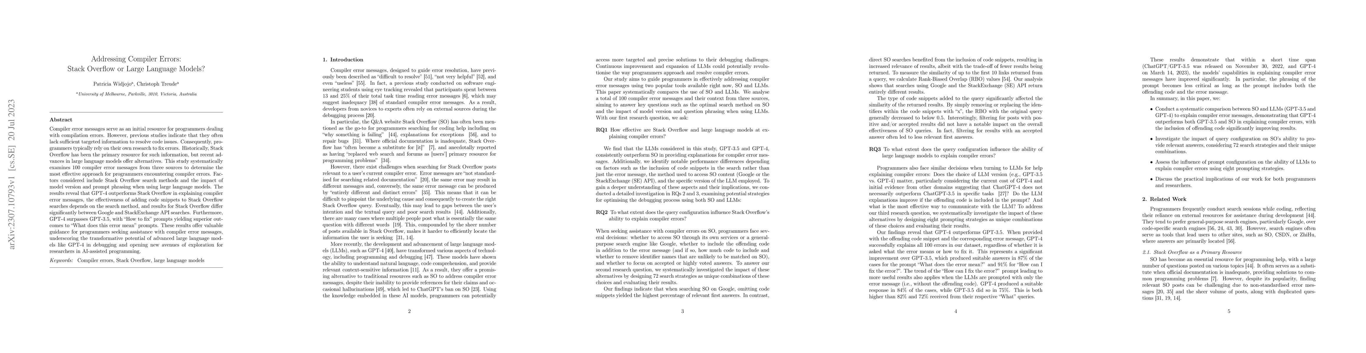 Thumbnail for Addressing Compiler Errors: Stack Overflow or Large Language Models?