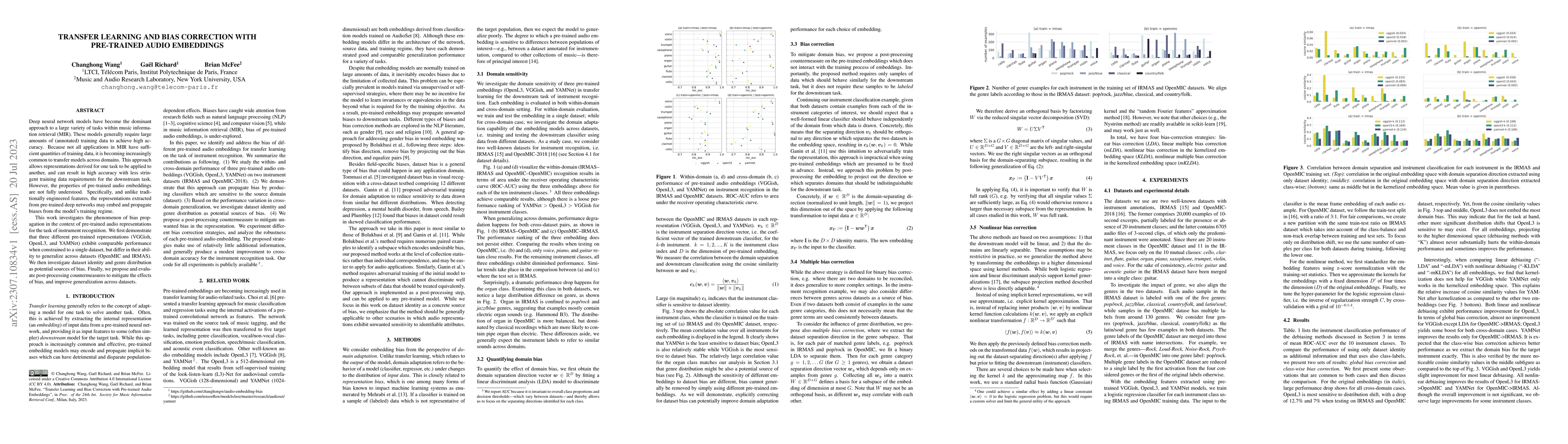 Thumbnail for Transfer Learning and Bias Correction with Pre-trained Audio Embeddings