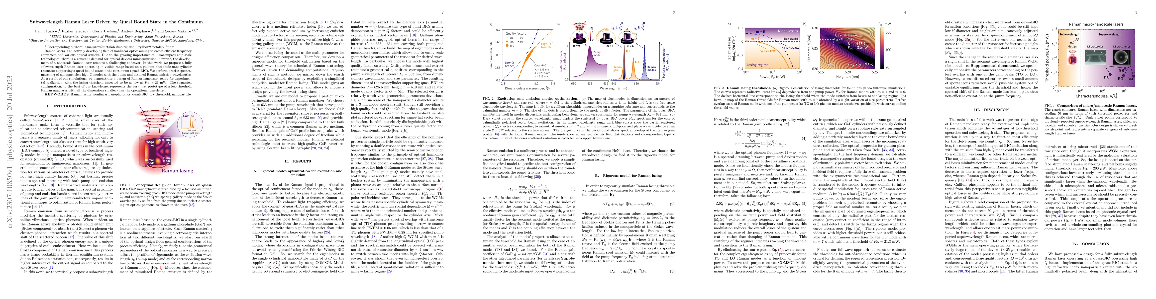 Thumbnail for Subwavelength Raman Laser Driven by Quasi Bound State in the Continuum