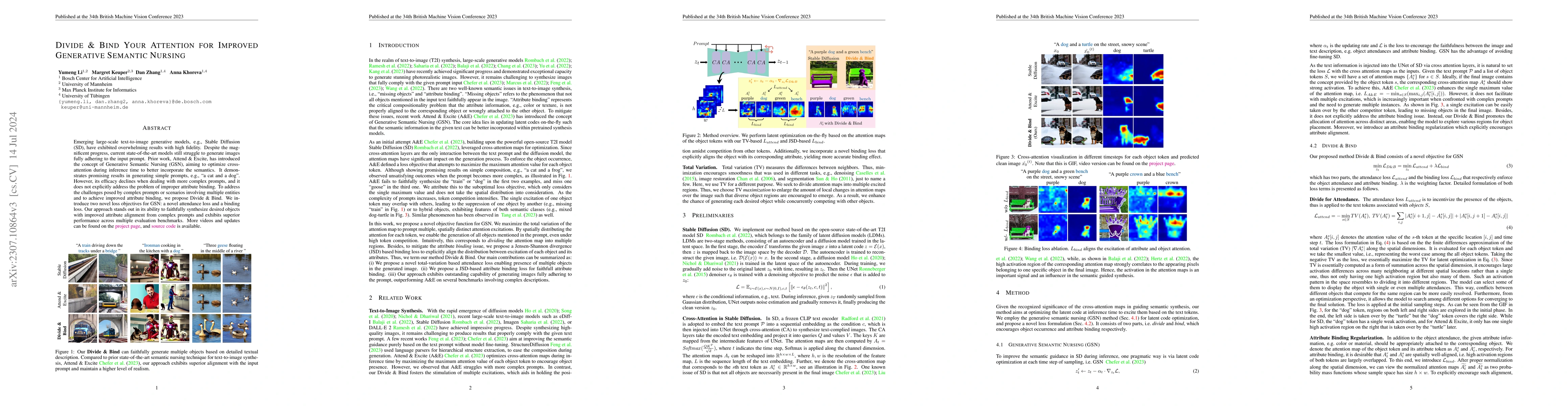 Thumbnail for Divide & Bind Your Attention for Improved Generative Semantic Nursing