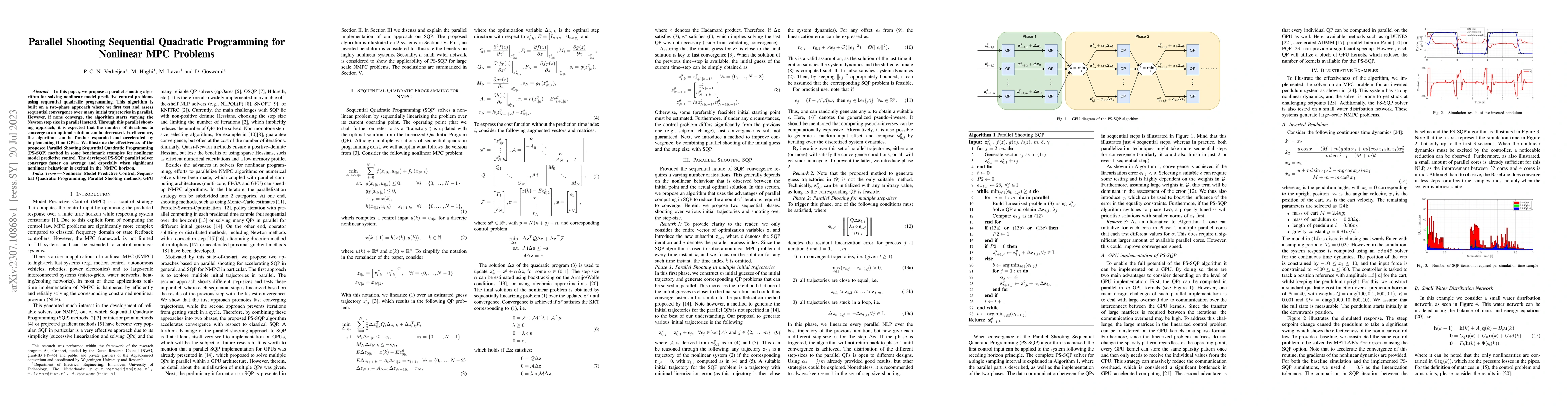Thumbnail for Parallel Shooting Sequential Quadratic Programming for Nonlinear MPC
  Problems