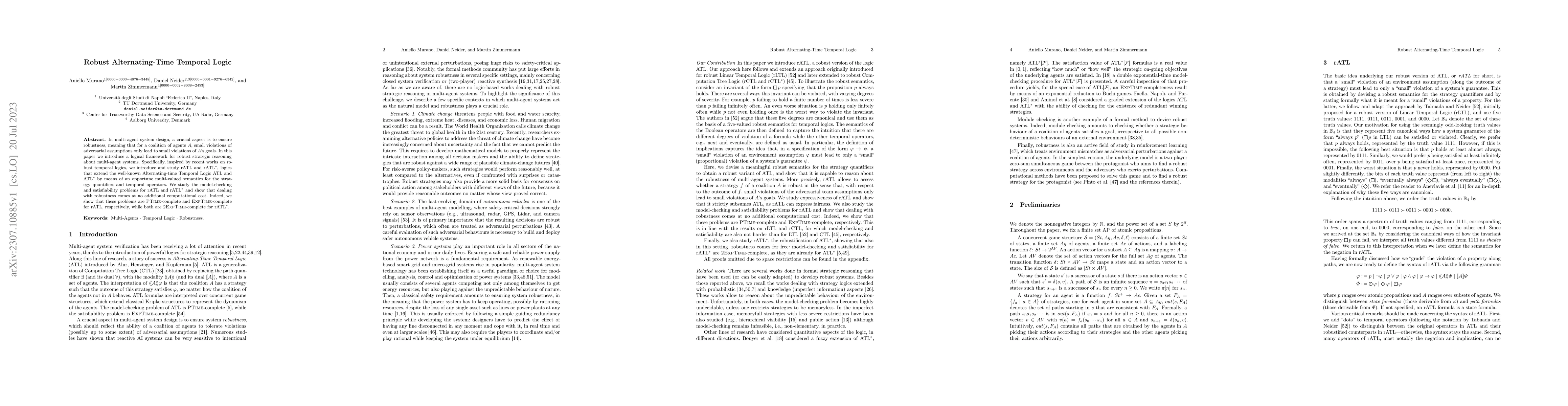 Thumbnail for Robust Alternating-Time Temporal Logic