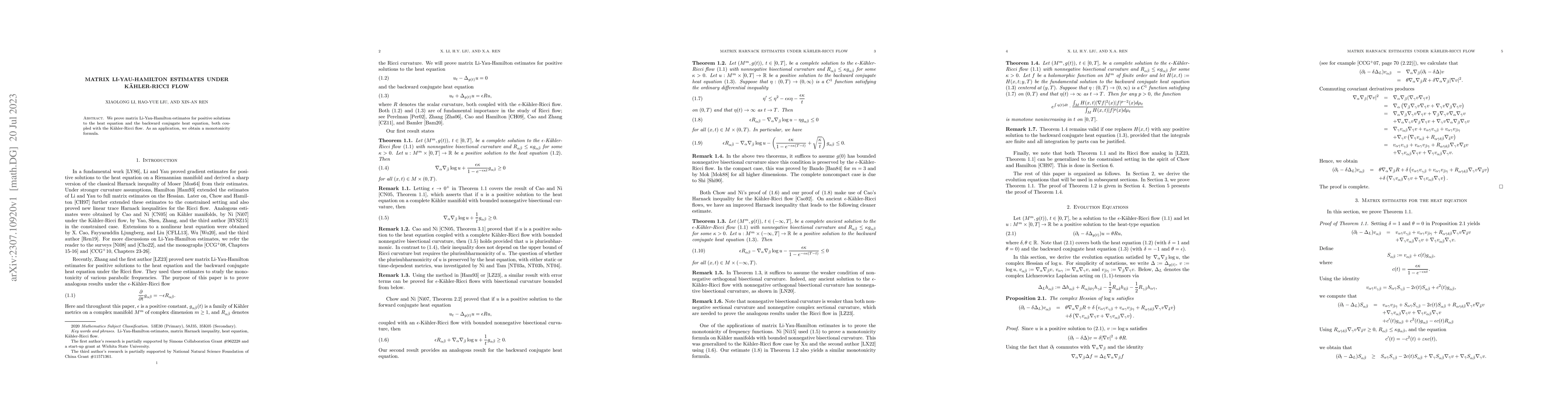 Thumbnail for Matrix Li-Yau-Hamilton Estimates under K\"ahler-Ricci Flow