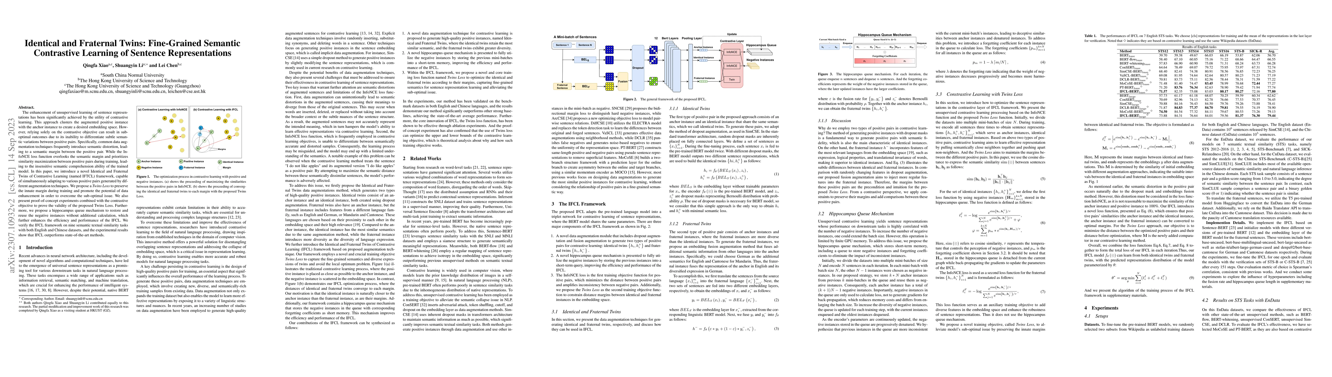 Thumbnail for Identical and Fraternal Twins: Fine-Grained Semantic Contrastive
  Learning of Sentence Representations