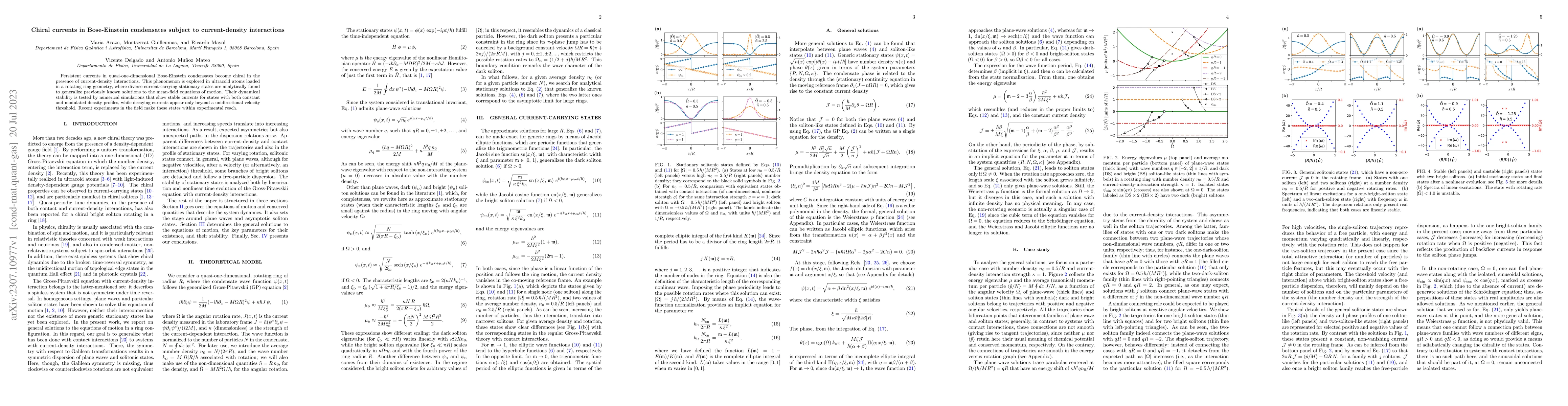 Thumbnail for Chiral currents in Bose-Einstein condensates subject to current-density
  interactions