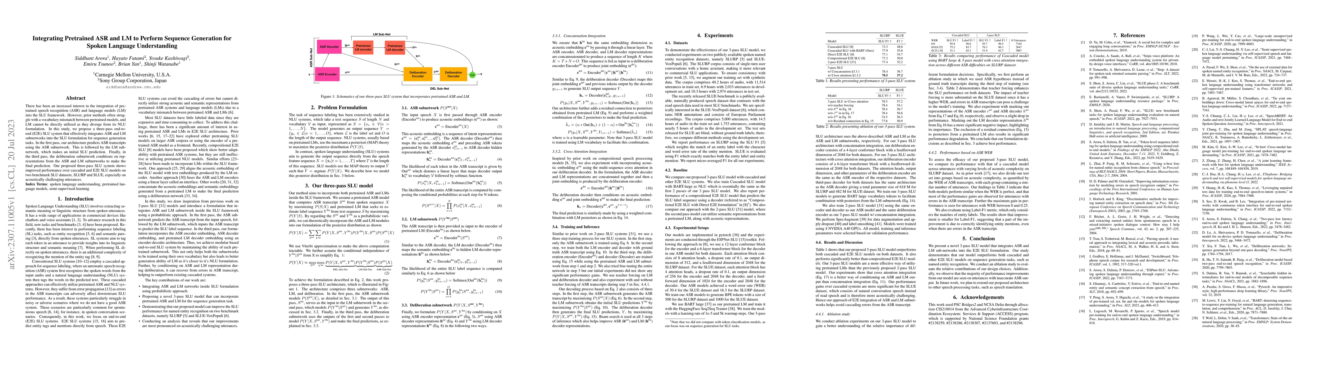 Thumbnail for Integrating Pretrained ASR and LM to Perform Sequence Generation for
  Spoken Language Understanding