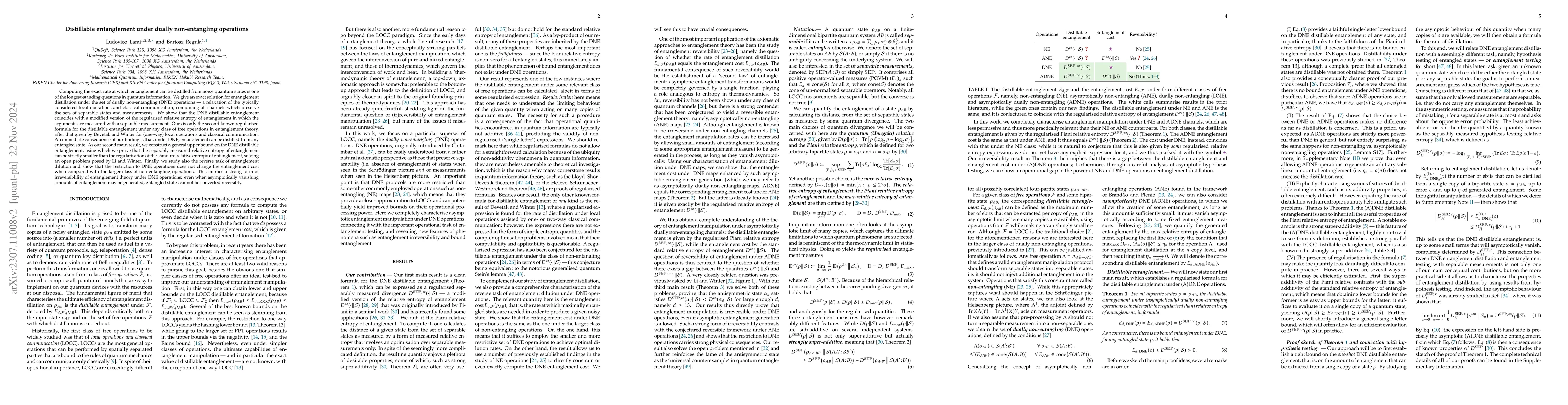 Thumbnail for Distillable entanglement under dually non-entangling operations