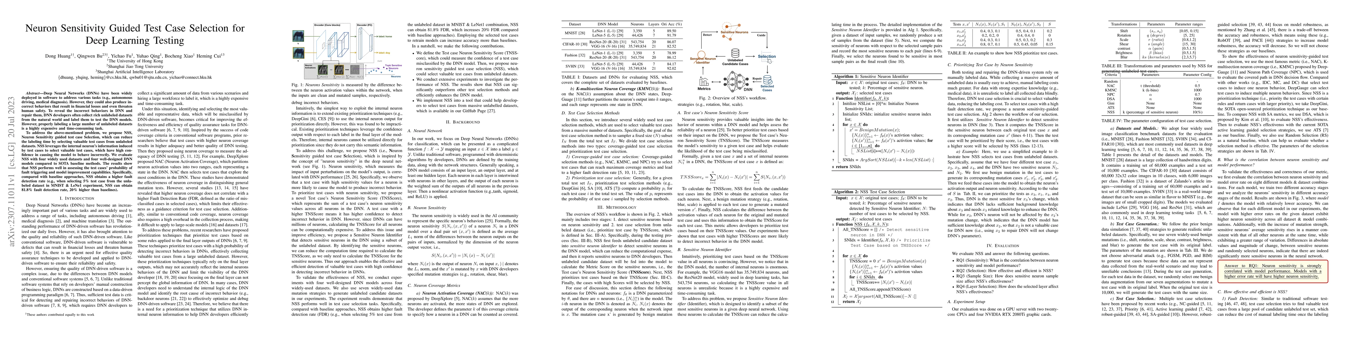 Thumbnail for Neuron Sensitivity Guided Test Case Selection for Deep Learning Testing