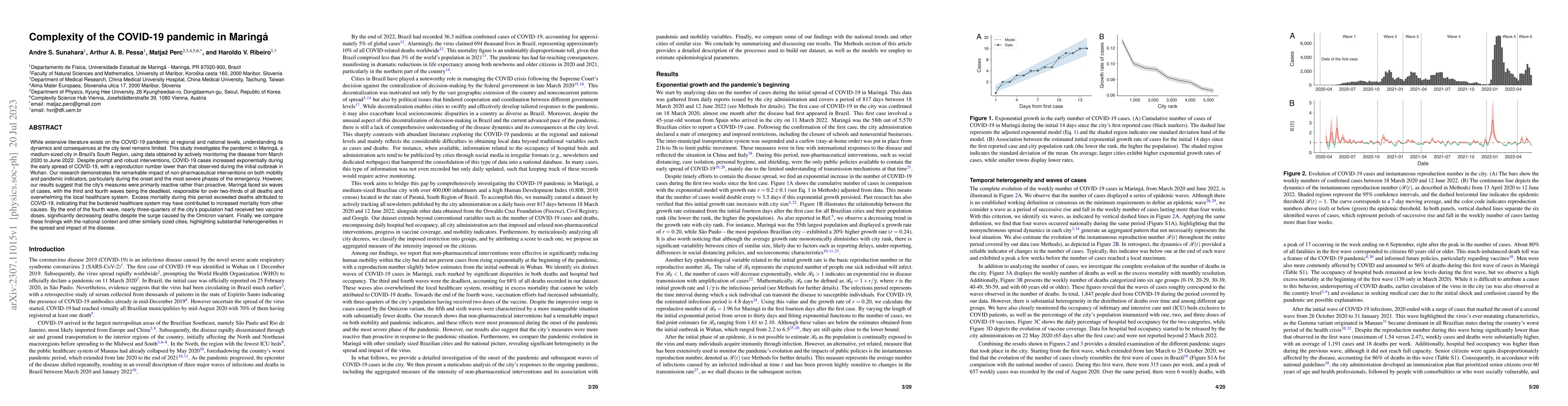 Thumbnail for Complexity of the COVID-19 pandemic in Maringa