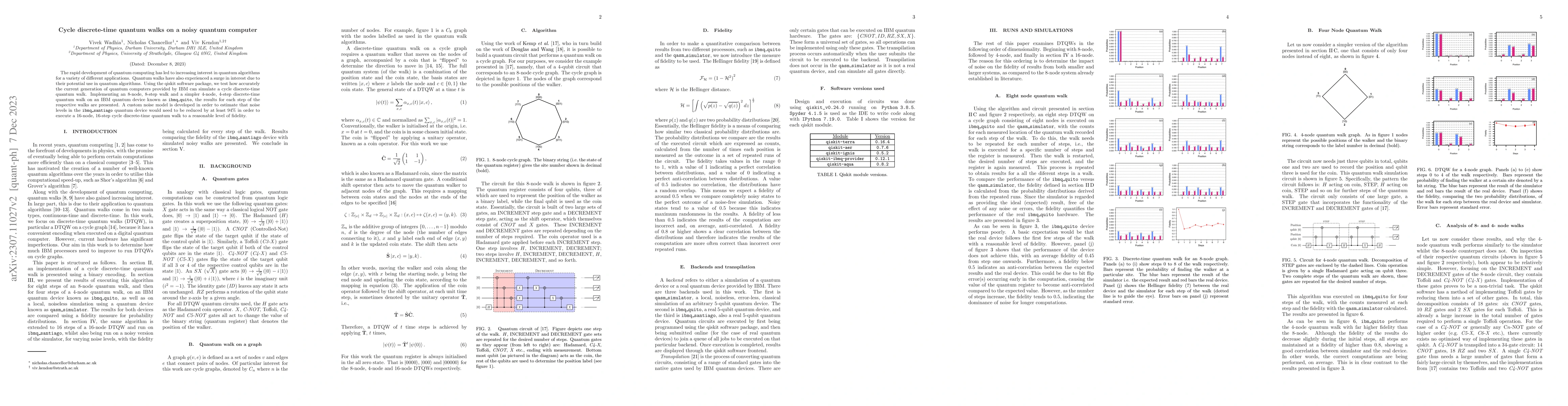 Thumbnail for Cycle discrete-time quantum walks on a noisy quantum computer