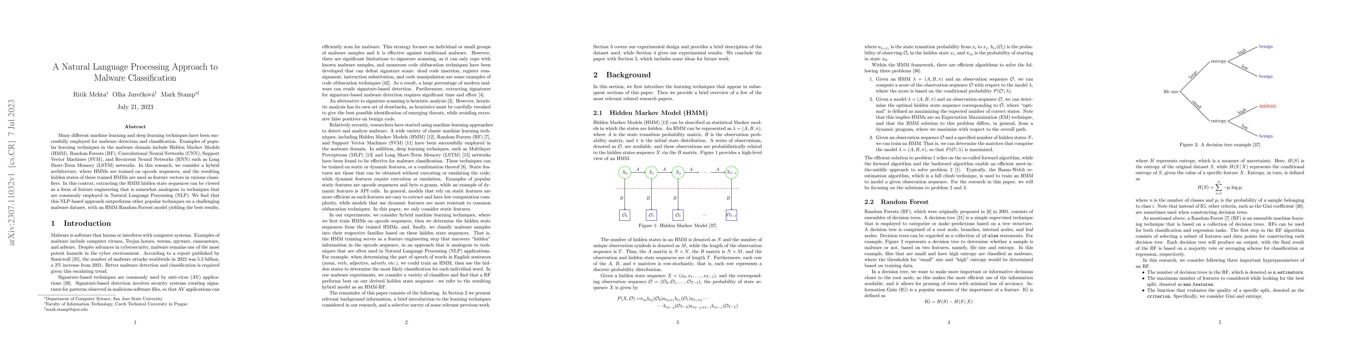Thumbnail for A Natural Language Processing Approach to Malware Classification
