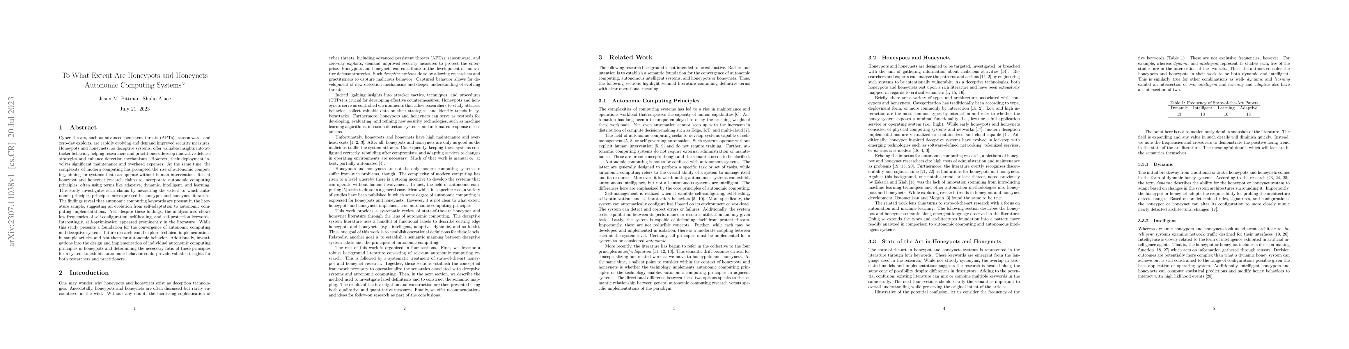 Thumbnail for To What Extent Are Honeypots and Honeynets Autonomic Computing Systems?