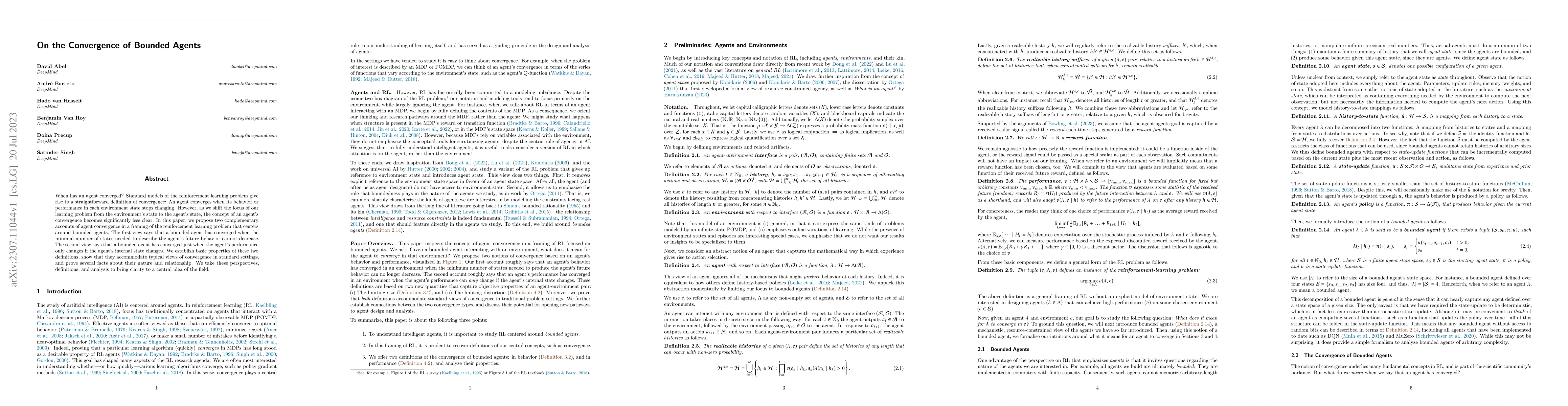 Thumbnail for On the Convergence of Bounded Agents