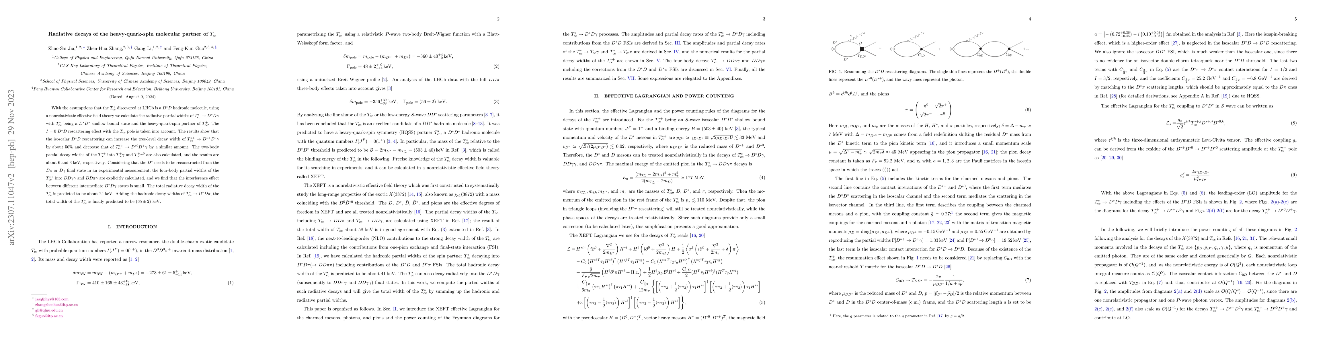 Thumbnail for Radiative decays of the heavy-quark-spin molecular partner of $T_{cc}^+$