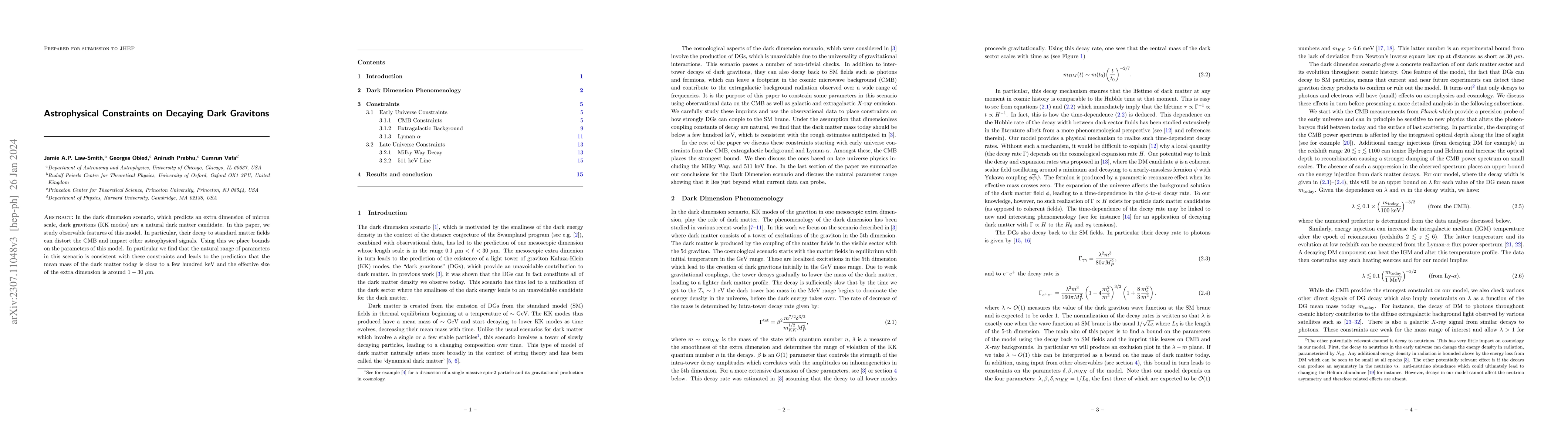 Thumbnail for Astrophysical Constraints on Decaying Dark Gravitons