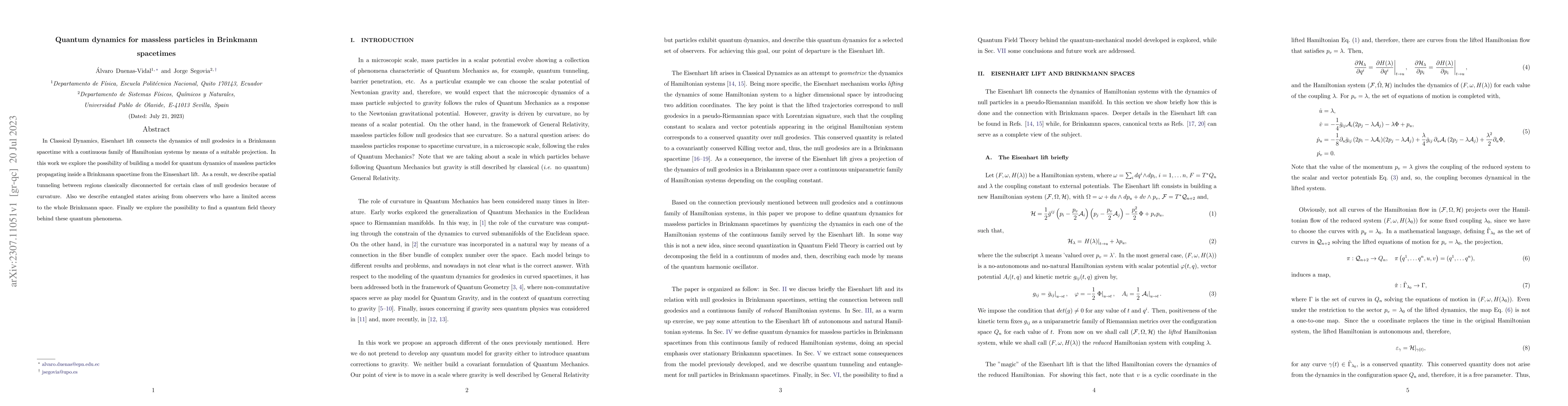 Thumbnail for Quantum dynamics for massless particles in Brinkmann spacetimes