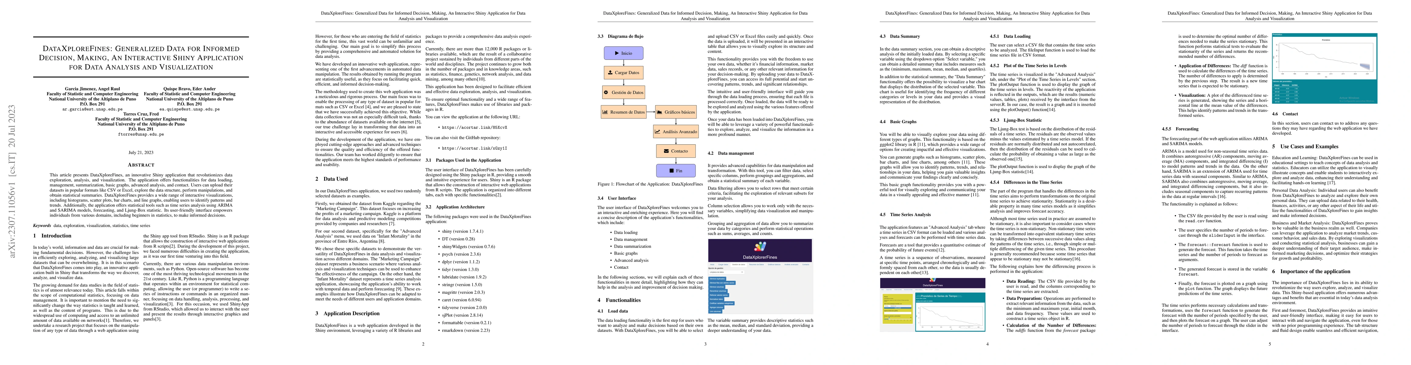 Thumbnail for DataXploreFines: Generalized Data for Informed Decision, Making, An
  Interactive Shiny Application for Data Analysis and Visualization