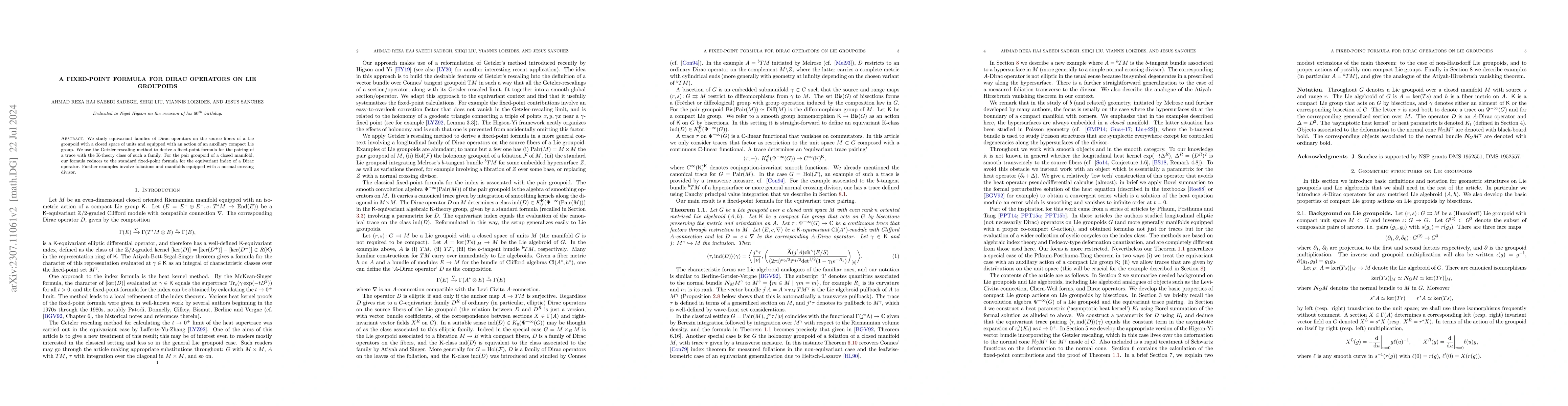 Thumbnail for A fixed-point formula for Dirac operators on Lie groupoids