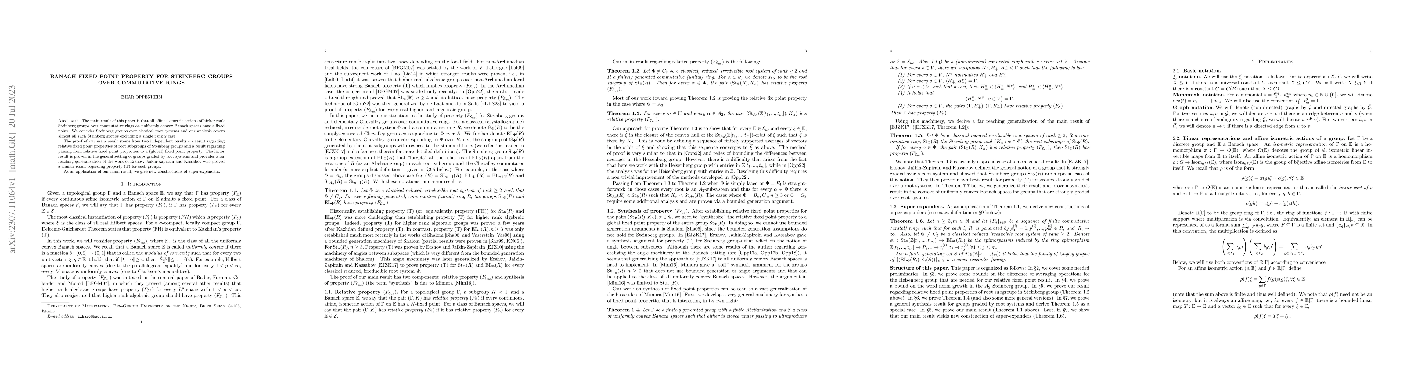 Thumbnail for Banach fixed point property for Steinberg groups over commutative rings