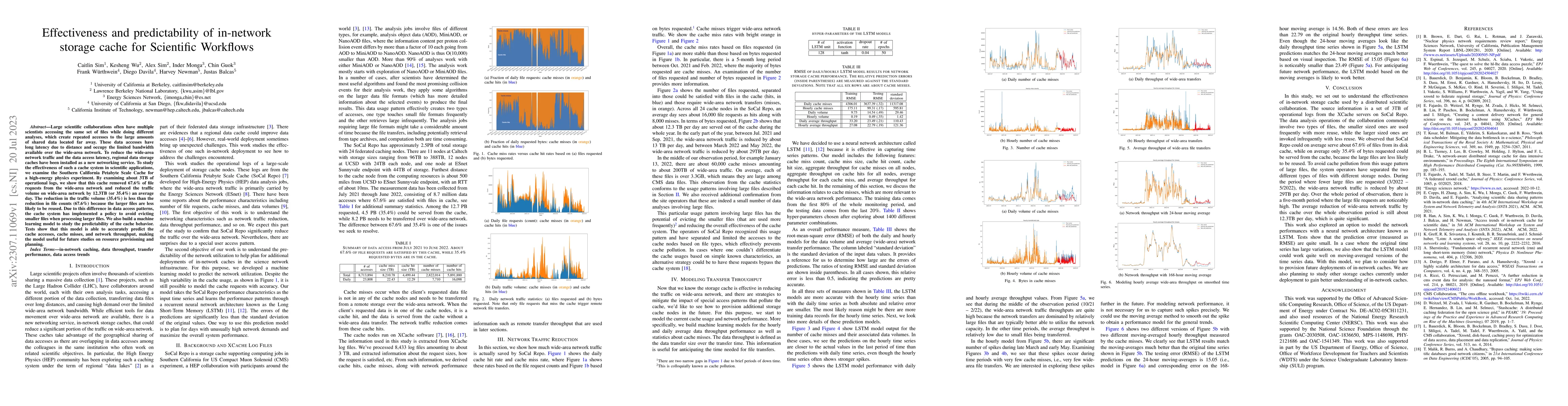 Thumbnail for Effectiveness and predictability of in-network storage cache for
  scientific workflows