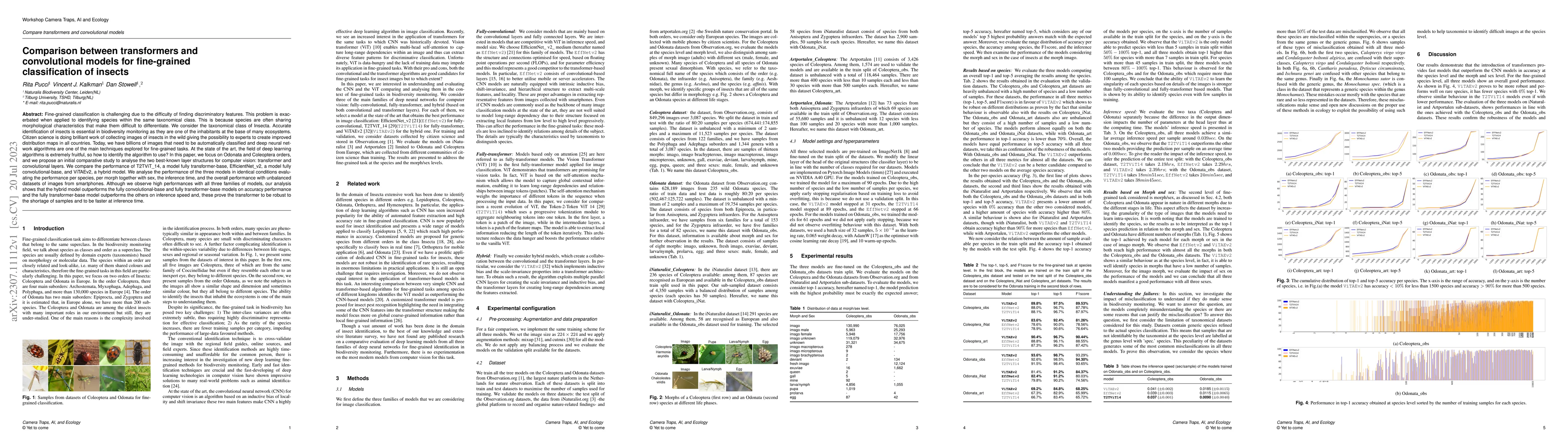 Thumbnail for Comparison between transformers and convolutional models for
  fine-grained classification of insects