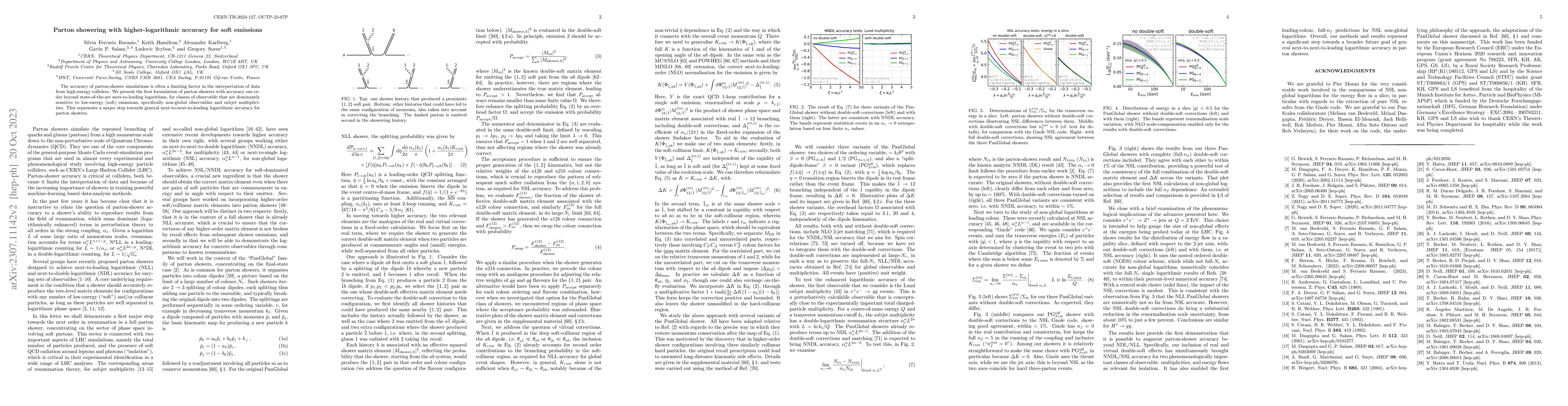 Thumbnail for Parton showering with higher-logarithmic accuracy for soft emissions