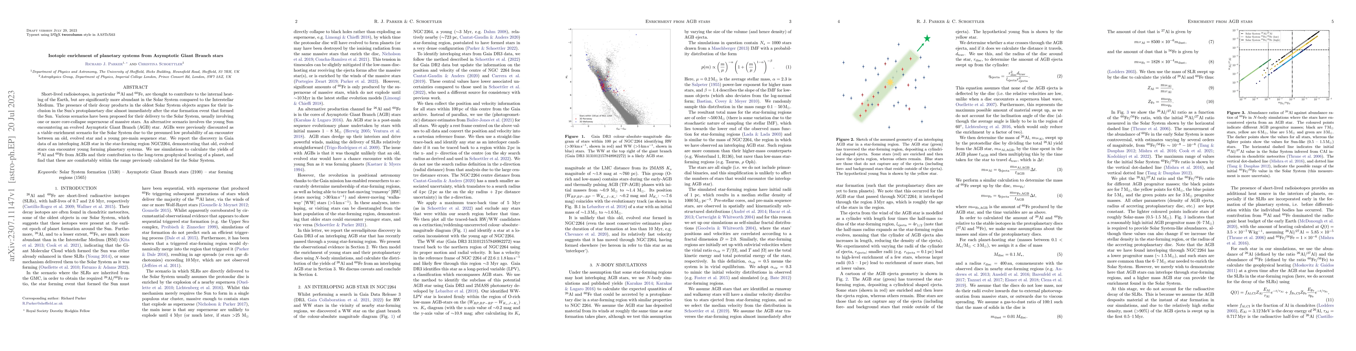 Thumbnail for Isotopic enrichment of planetary systems from Asymptotic Giant Branch
  stars