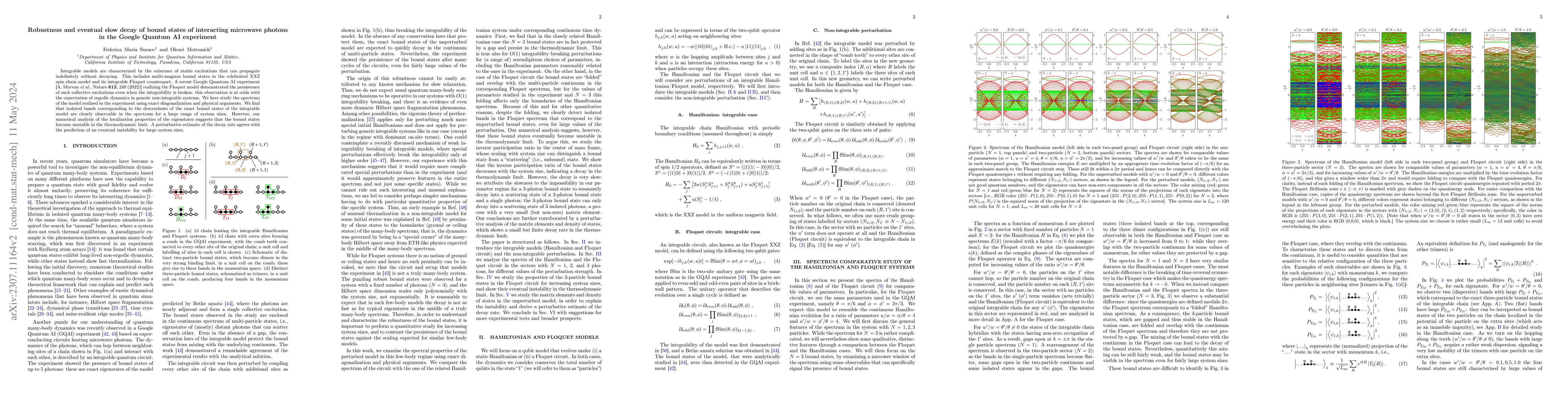 Thumbnail for Robustness and eventual slow decay of bound states of interacting
  microwave photons in the Google Quantum AI experiment