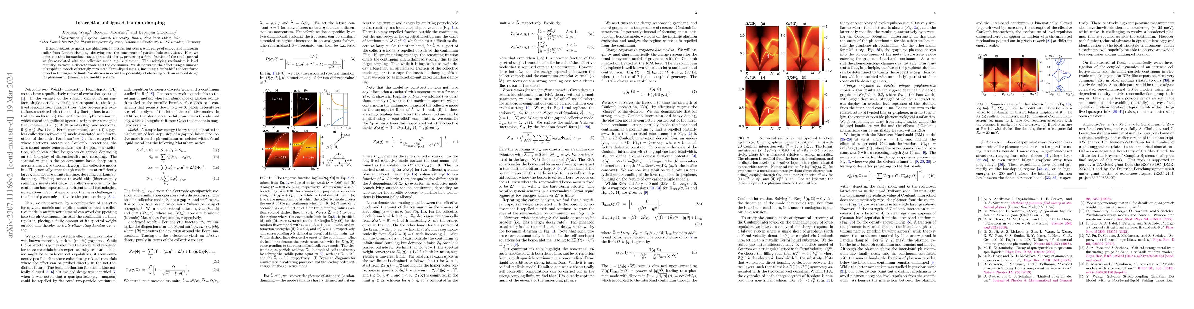 Thumbnail for Interaction-mitigated Landau damping