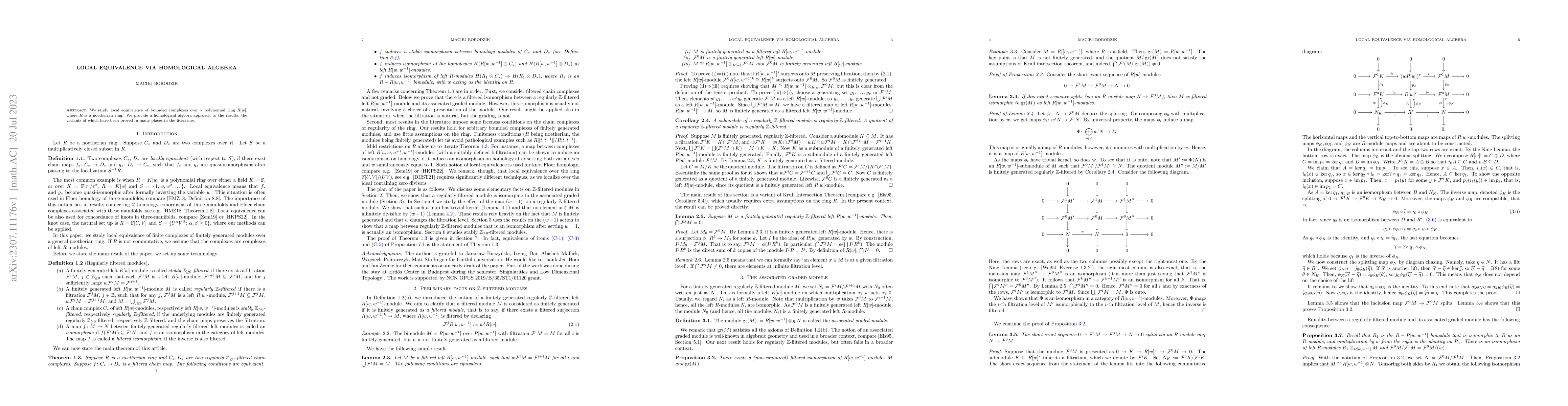 Thumbnail for Local equivalence via homological algebra