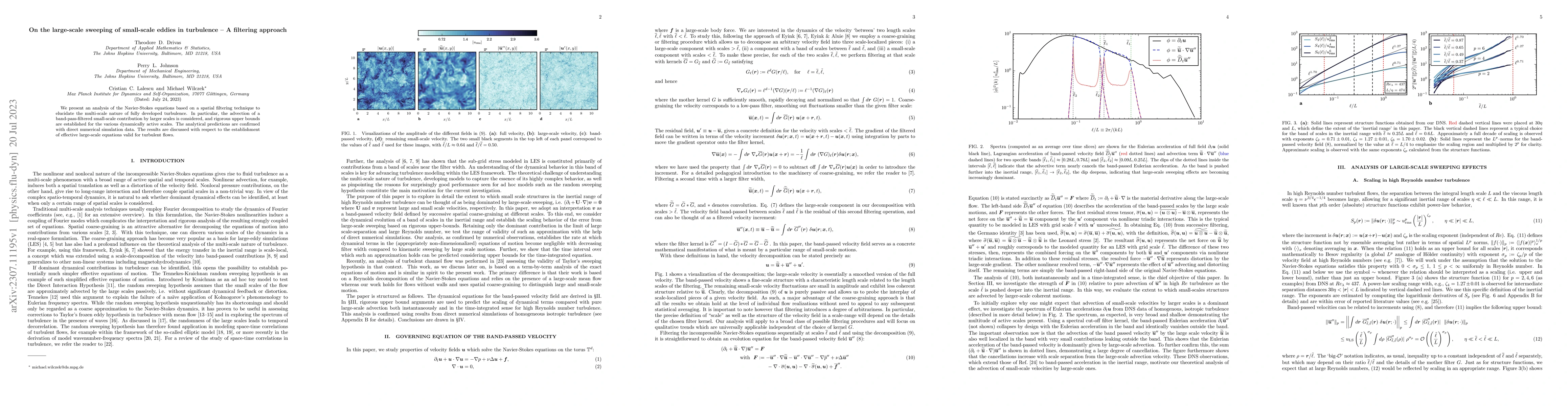 Thumbnail for On the large-scale sweeping of small-scale eddies in turbulence -- A
  filtering approach