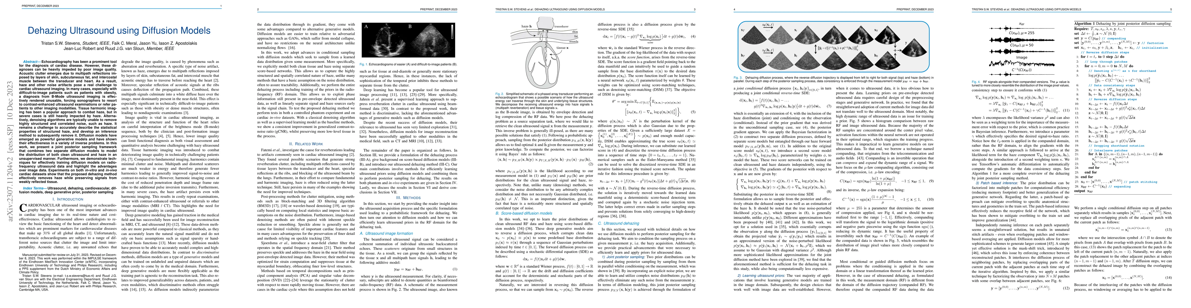 Thumbnail for Dehazing Ultrasound using Diffusion Models