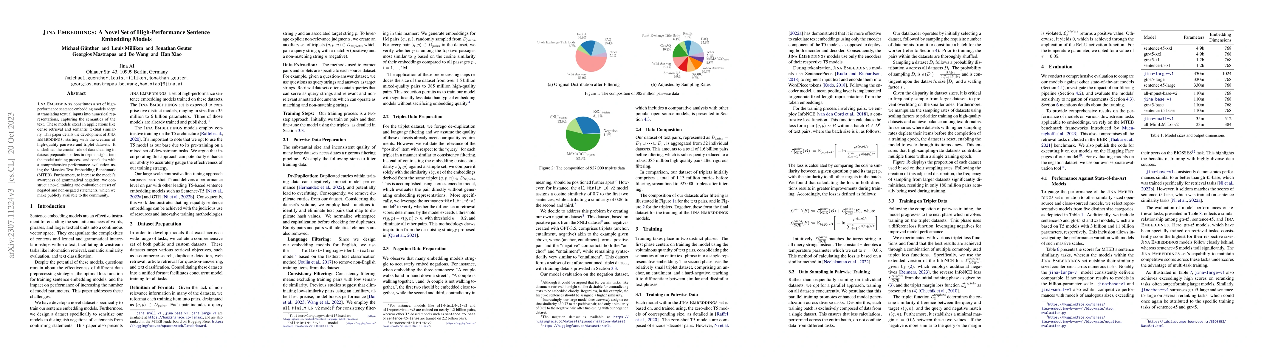 Thumbnail for Jina Embeddings: A Novel Set of High-Performance Sentence Embedding
  Models