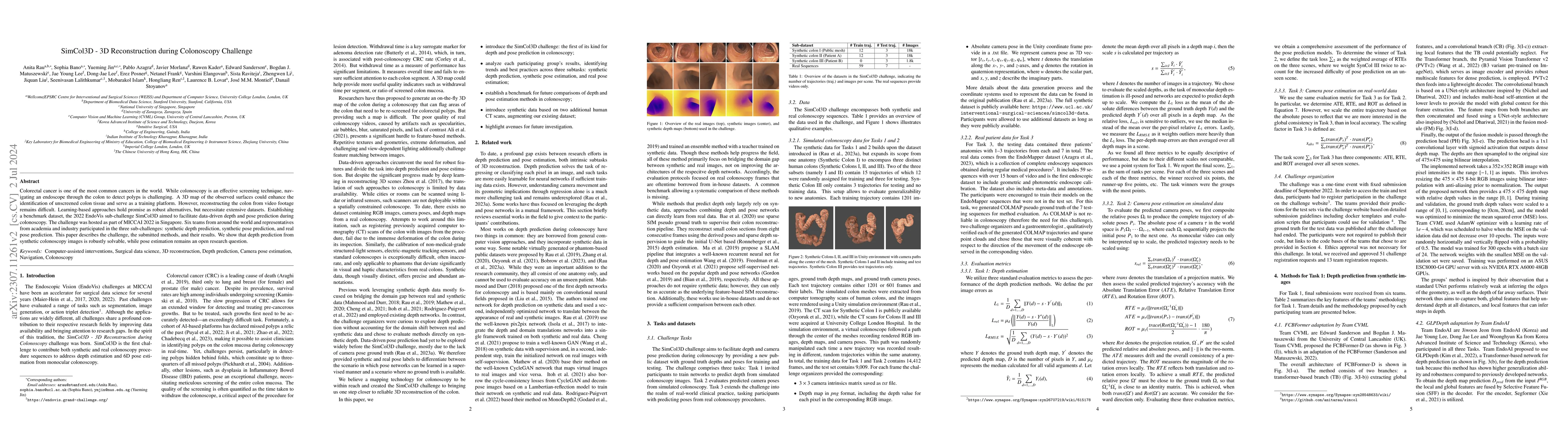 Thumbnail for SimCol3D -- 3D Reconstruction during Colonoscopy Challenge