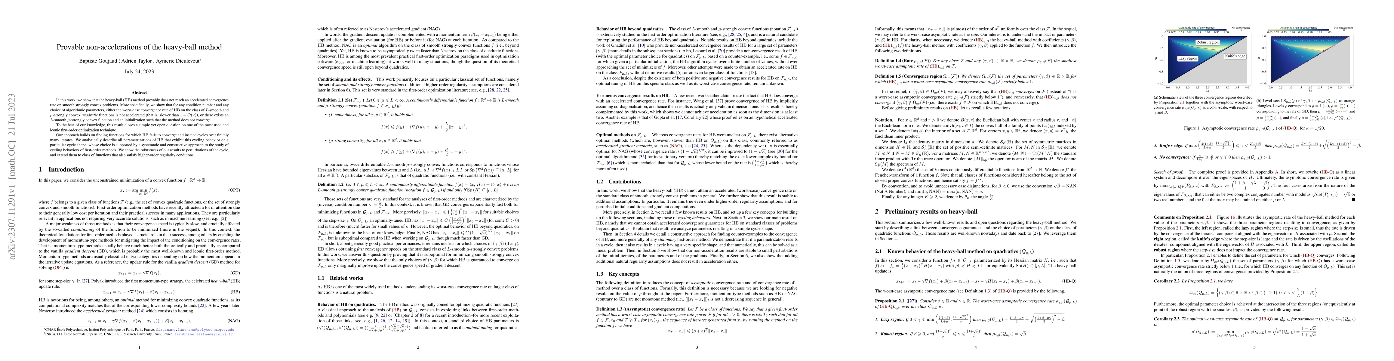 Thumbnail for Provable non-accelerations of the heavy-ball method