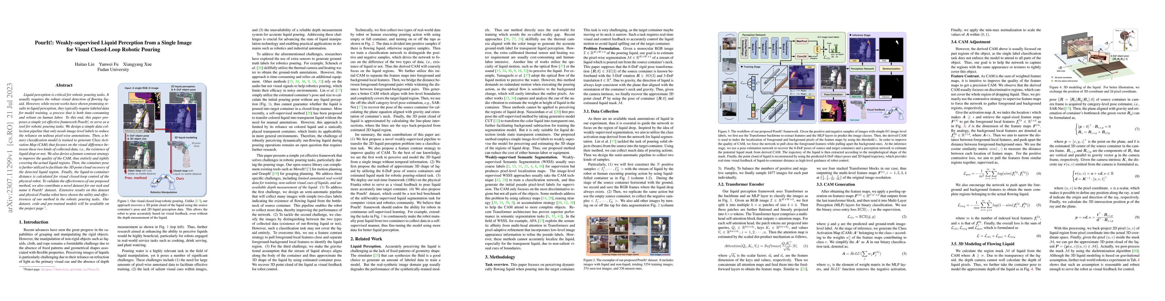 Thumbnail for PourIt!: Weakly-supervised Liquid Perception from a Single Image for
  Visual Closed-Loop Robotic Pouring