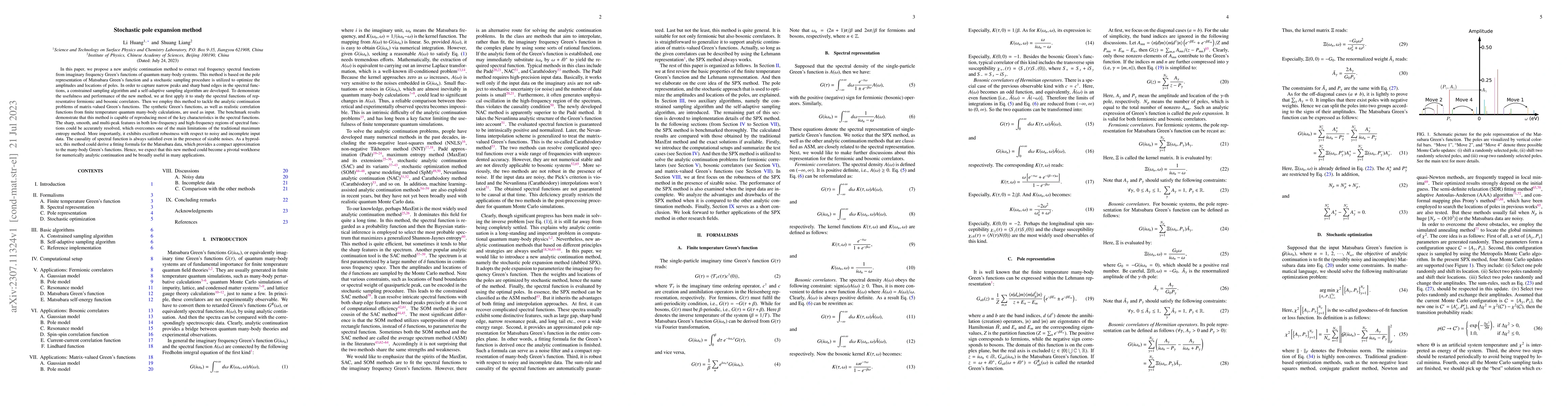 Thumbnail for Stochastic pole expansion method