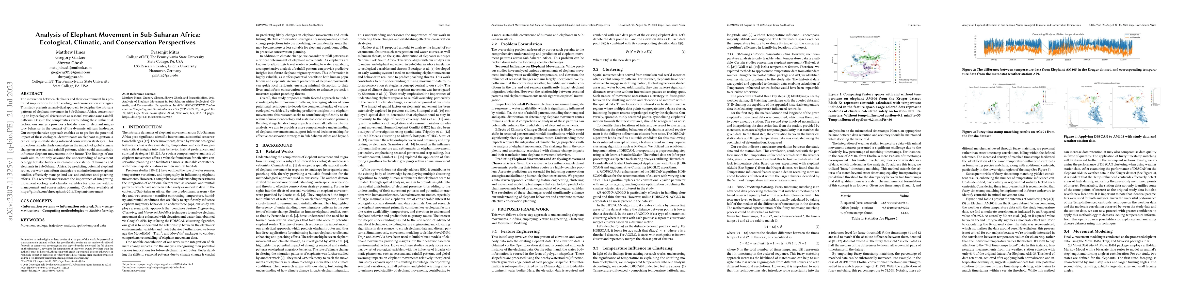 Thumbnail for Analysis of Elephant Movement in Sub-Saharan Africa: Ecological,
  Climatic, and Conservation Perspectives