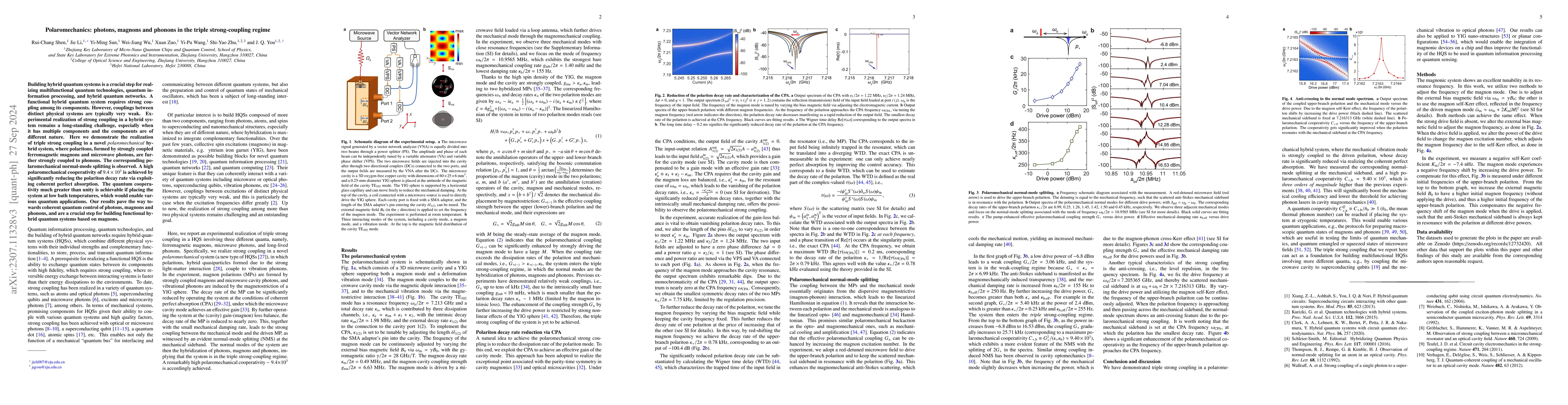Thumbnail for Observation of strong coupling between a mechanical oscillator and a
  cavity-magnon polariton