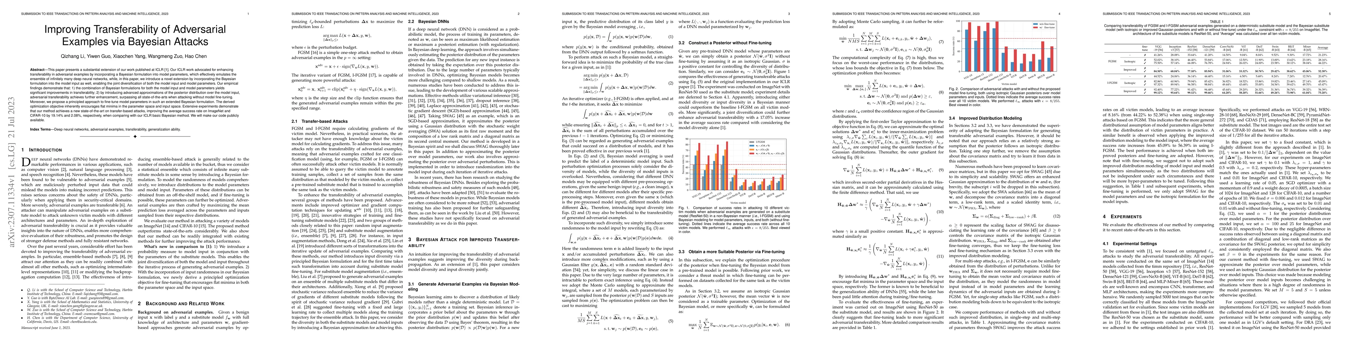 Thumbnail for Improving Transferability of Adversarial Examples via Bayesian Attacks