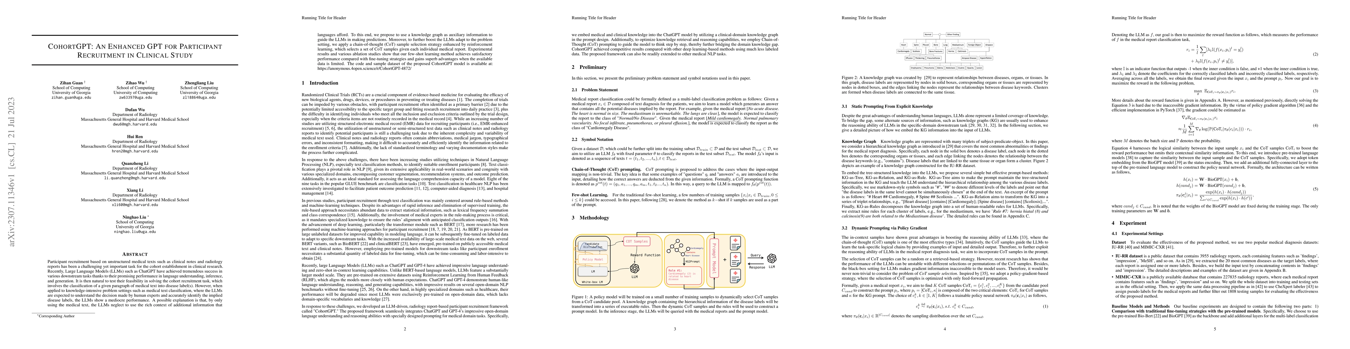 Thumbnail for CohortGPT: An Enhanced GPT for Participant Recruitment in Clinical Study