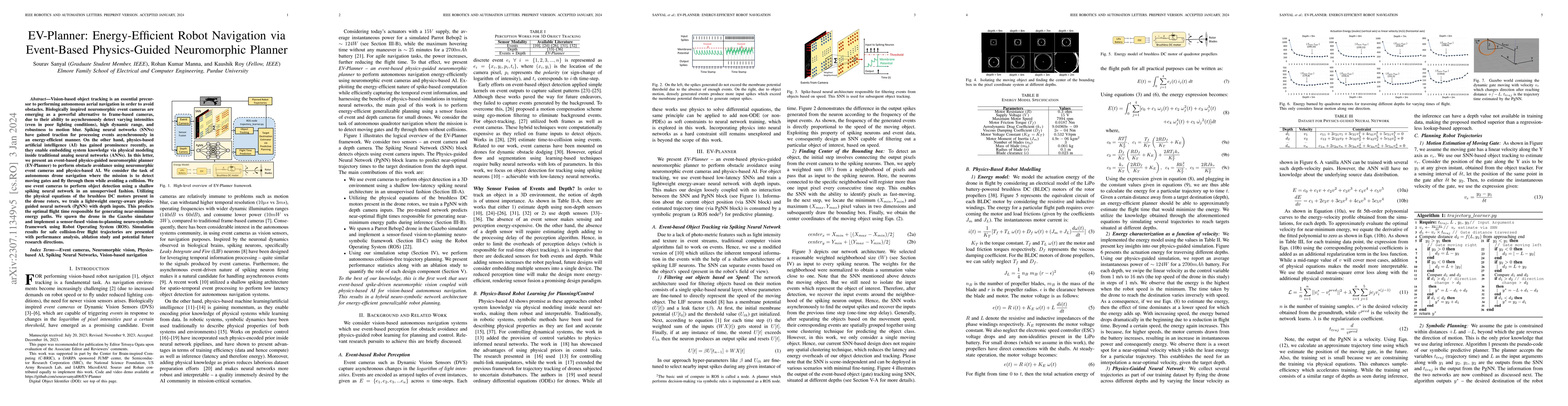 Thumbnail for EV-Planner: Energy-Efficient Robot Navigation via Event-Based
  Physics-Guided Neuromorphic Planner